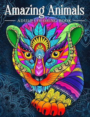 Download Amazing Animals Adult Coloring Book Stress Relieving Mandala Animal Designs By Coloring Book Kim Paperback Barnes Noble