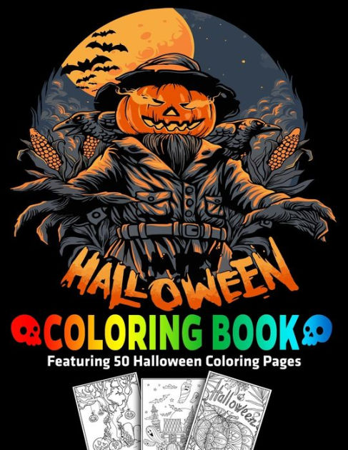 Halloween Coloring Book Featuring 50 Halloween Coloring Pages ...