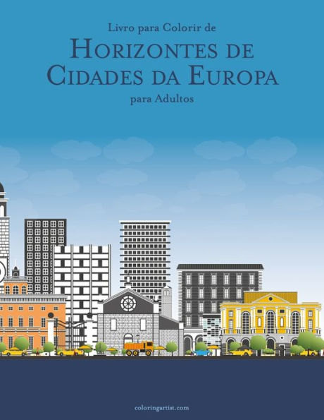 Livro para Colorir de Horizontes de Cidades da Europa para Adultos