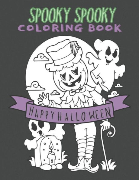 Halloween Coloring Book: For Ages 2-4 4-8 - 50 Unique Drawings for Children and Kindergartens with One Sided Sheets / Pages