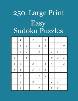 250 large print easy sudoku puzzles by curti gutierr paperback