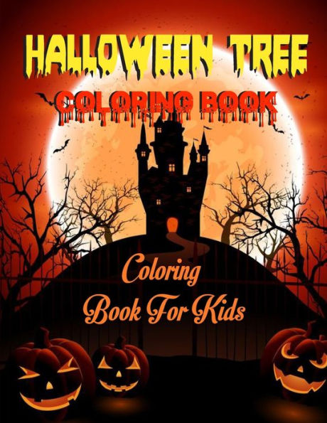 Halloween Tree Coloring Book: Creative Haven Beautiful Featuring Tree illustration, Size 8.5x11", (Perfect Gift for Halloween Lovers and Kids)