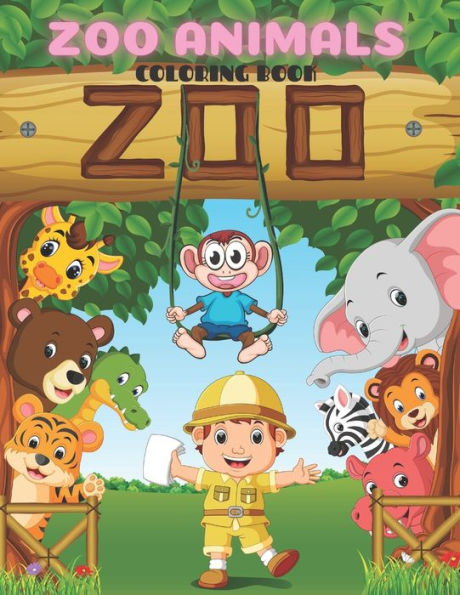 ZOO ANIMALS - COLORING BOOK
