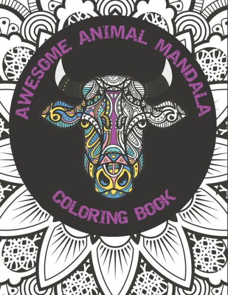 Awesome Animal Mandala Coloring Book