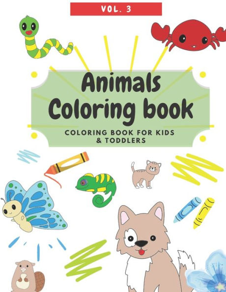 Animals Coloring Book - Kids and Toddler Coloring Book