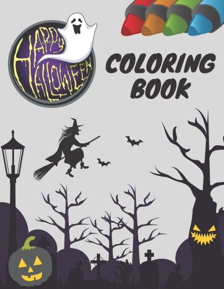Happy Halloween Coloring Book: Funny And Friendly Designs For Kids