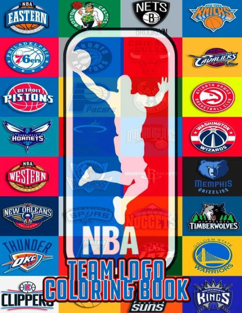 NBA Team Logos Coloring Book: NBA Clubs logos coloring book for kids ...