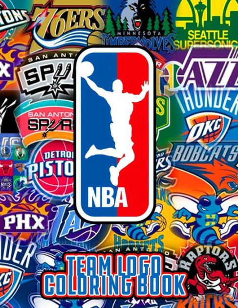NBA team logos coloring book: coloring book for kids and adults ...