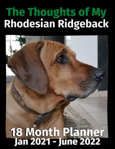 The Thoughts of My Rhodesian Ridgeback: 18 Month Planner Jan 2021-June 2022