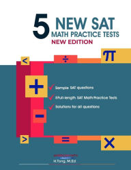 Title: 5 New SAT Math Practice Tests Book, Author: American Math Academy