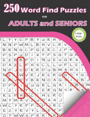 250 word find puzzles for adults and seniors large print