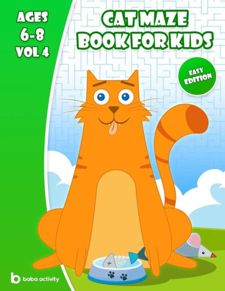 Cat maze book for kids 6-8: Toddler maze book - 100 Amazing mazes book