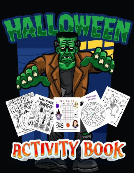 Halloween Activity Book: 100+ Coloring Pages,Puzzle,Word Search, Maze, Matching, Dot-To-Dot, Color by Number ,Matching and So Many More Inside!