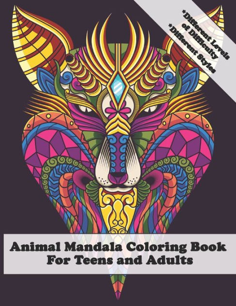 Animal Mandala Coloring Book for Teens and Adults: Creativity and ...