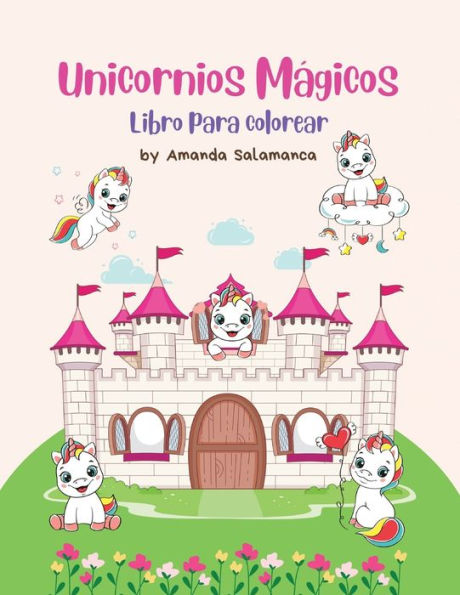 Unicornios mágicos: Libro gran formato de 50 páginas para colorear- Niñas a partir de 4 años