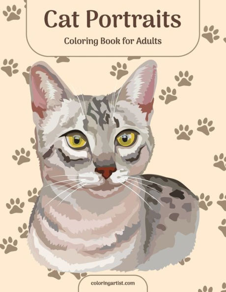 Cat Portraits Coloring Book for Adults