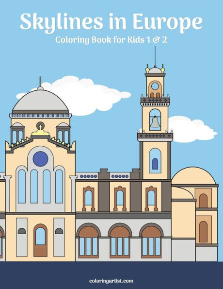 Skylines in Europe Coloring Book for Kids 1 & 2