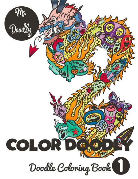 Color Doodly - Doodle Coloring Book - Volume - 1