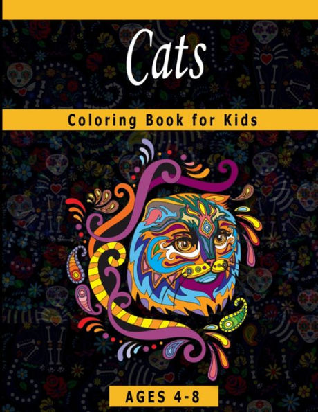 Cats Coloring Book for Kids: A Fun Coloring Gift Book for Party Lovers & Adults Relaxation with Stress Relieving Cats Designs