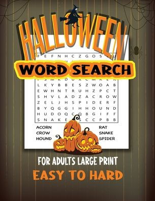 halloween word search Book for adults large print Easy to Hard: Workbook for Toddlers with solutions Perfect for Giving Halloween Gifts