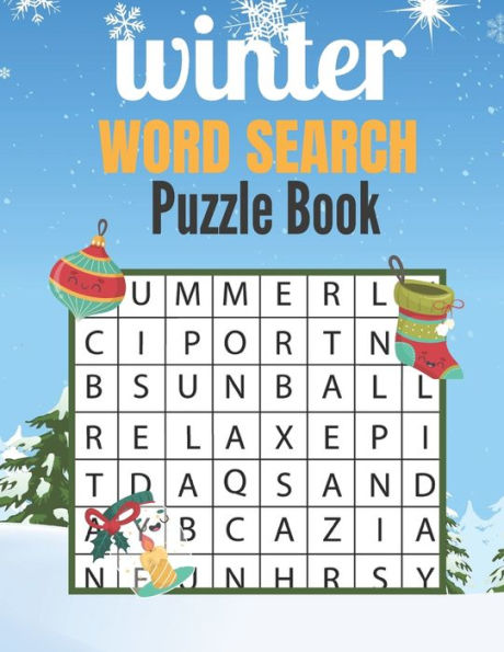 Winter Word Search Puzzle Book: Holiday Fun for Adults themed word search puzzle book Winter Puzzle Gift for Word Puzzle Lover Brain Exercise Game (Winter Word Search Puzzle Books for Adults)