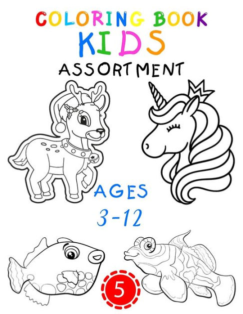 Coloring Book Kids Assortment Ages 3-12 5: Witch Coloring Pages Fish ...