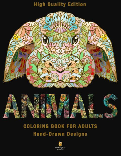 Animals Coloring Book For Adults: Hand-Drawn Designs