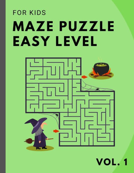 Maze Puzzle EASY Level for KIDS - vol. 1: Brain Gym for child beginners - logical activity game for age 4-8