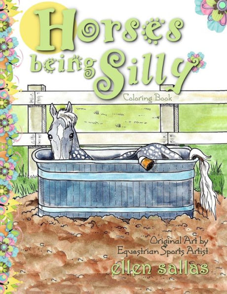 Horses Being Silly Coloring Book