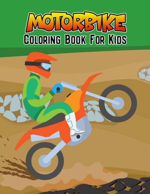 Motorbike Coloring Book for Kids: Unique Dirt Bike Heavy Racing ...