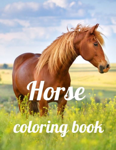 Horse coloring book: A Coloring Book of 35 Unique horse Coe Stress relief Book Designs Paperback