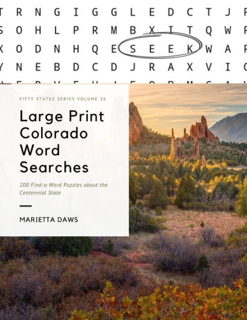 Large Print Colorado Word Searches: 200 Find-a-Word Puzzles about the ...