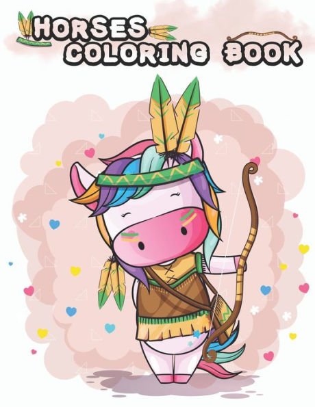 Horses Coloring Book: Horse Coloring Pages for Children