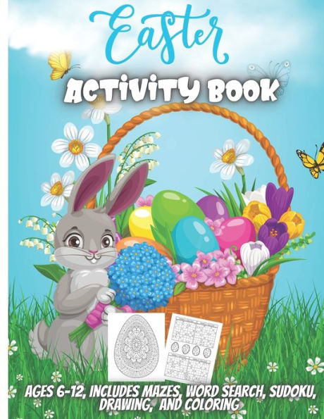 Easter Activity Book: A Fun Kid Workbook Game For Learning, Happy Easter Day Coloring, Mazes, Word Search and More!