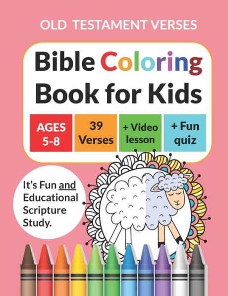 Bible Coloring Book For Kids: 39 Old Testament Verses