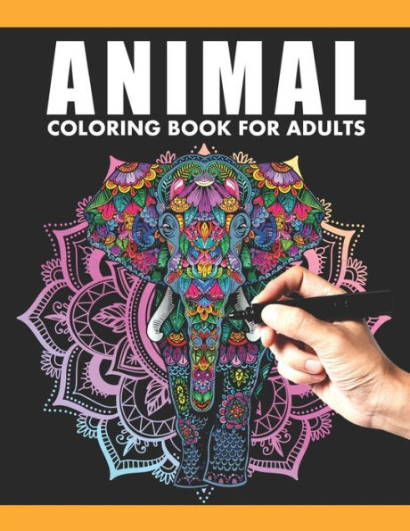 Barnes and Noble Animal Coloring Book For Adults: A Large Fun