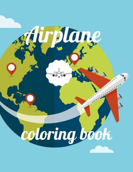 Airplane coloring book: A Coloring Book of 35 Unique Airplane Coe Stress relief Book Designs Paperback