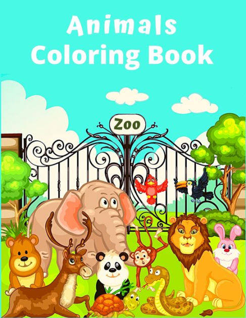 Animals Coloring Book Zoo: A Coloring Book Featuring 50 Cute and ...