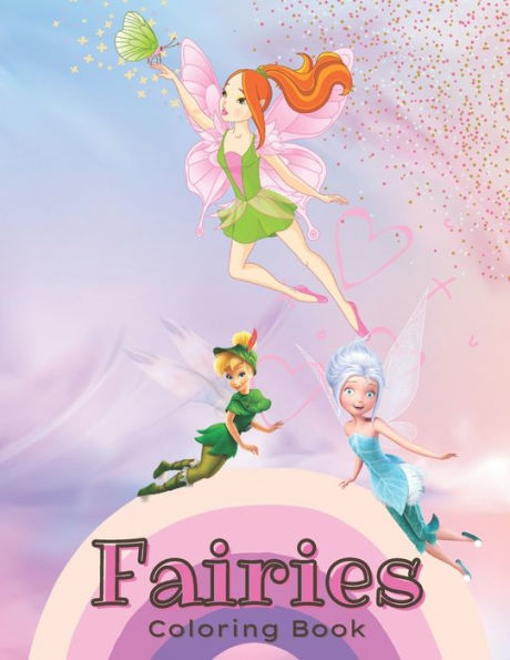 Fairies Coloring Book: Over 50 pages of fairies & magical castles drawings for kids (Kid's Coloring Books) (8.5"x11")