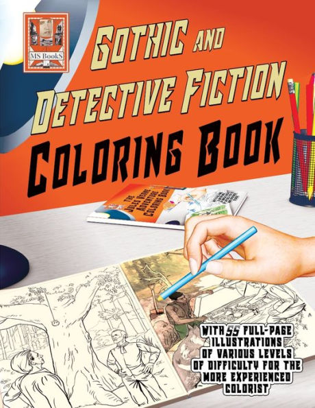 Gothic and Detective Fiction Coloring Book