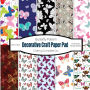 Decorative Craft Paper Pad Butterfly Pattern: Butterfly Images Single Sided Specialty Craft Paper, 8.5