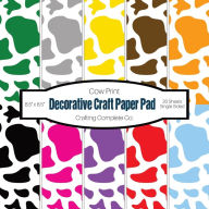 Title: Decorative Craft Paper Pad Cow Print: Cow Spots Single Sided Specialty Craft Paper, 8.5