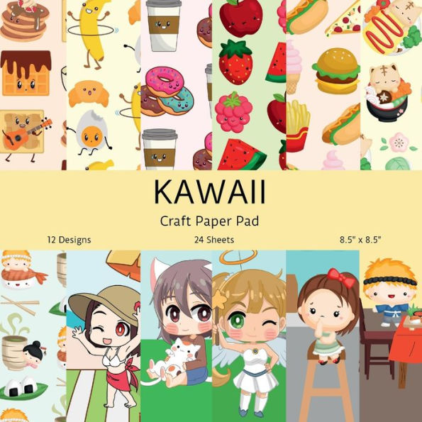 Kawaii Craft Paper Pad - Scrapbooking Paper: Cute Paper For Scrapbooking - Junk Journals - Papercrafts