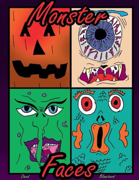 Monster Faces Horror Coloring Book