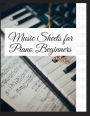 Music Sheets for Piano Beginners: Blank Music Sheet Notebook -111 Pages & 13 Staves per Page -Full 8.5