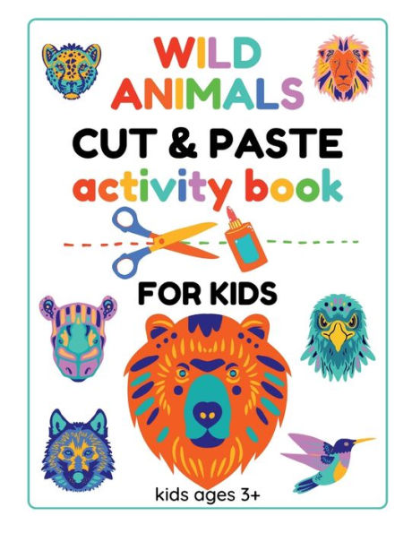 Wild Animals Activity Book Cut & Paste