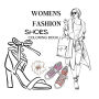 Women's Fashion Shoes Coloring Book: adult coloring book