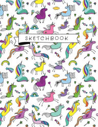 Sketchbook for Kids: Cute Unicorn Sketch Book for Boys and Girls - Drawing, Coloring, Sketching, and Doodling - Large 8.5