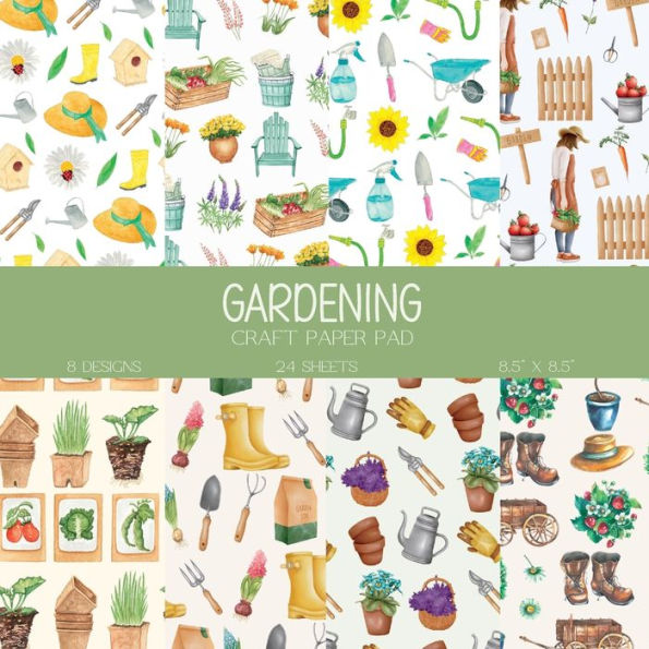 Gardening Craft Paper Pad: Garden Scrapbooking Paper
