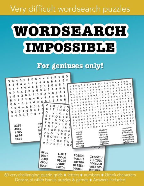 Wordsearch Impossible: 60 of the hardest, most devious and tricky wordsearch puzzles ever:Education resources by Bounce Learning Kids